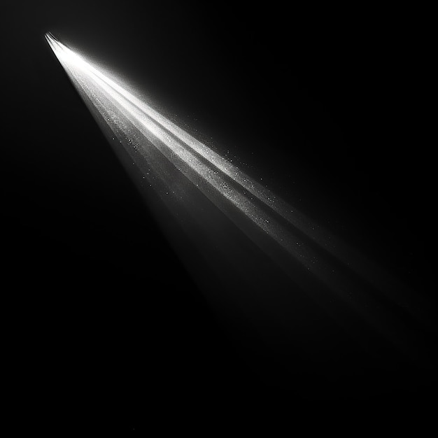 simple faint white light beam on solid black background
