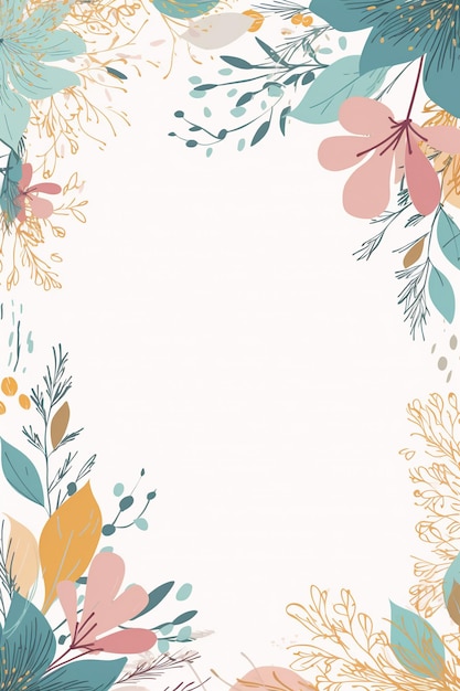 배너 웨딩 카드 초대장 초안 생일 인사말을위한 간단한 꽃 장식 템플릿