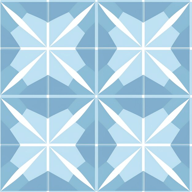 Photo simple geometric light blue color tile pattern for decoration