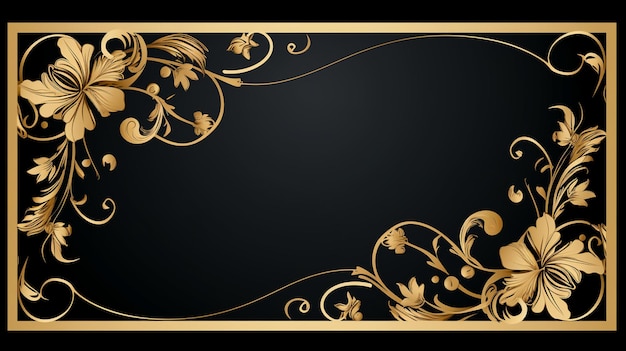 Photo simple gold border