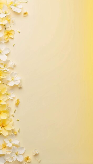 Simple Gradient Bright Yellow Abstract Illustration Wallpaper Curve Floral Ornament Decoration