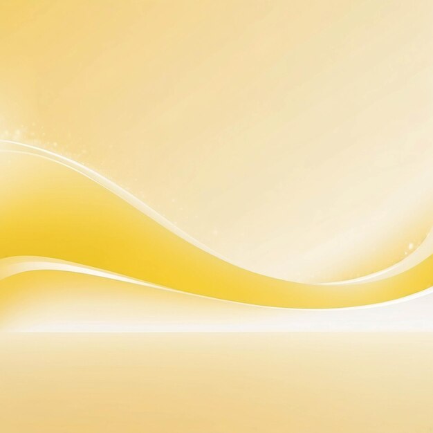 Simple gradient bright yellow abstract illustration wallpaper curve floral ornament decoration