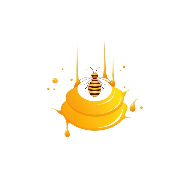 Фото simple graphic logo of bee on white background