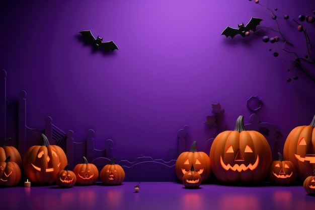 Simple halloween background in purple color