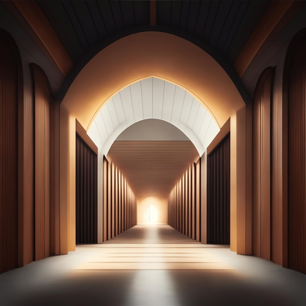 a simple hallway in a live concert hall illustration