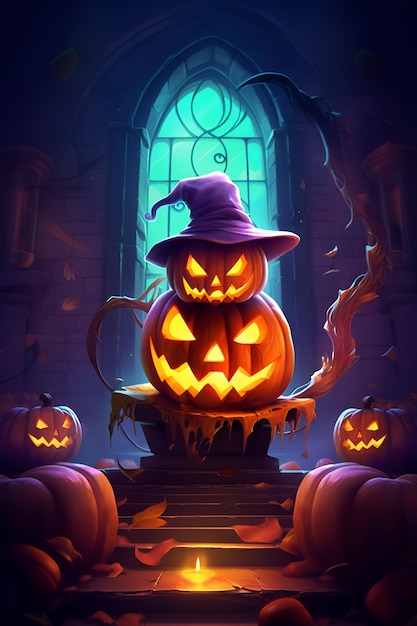 Simple Haloween postcard