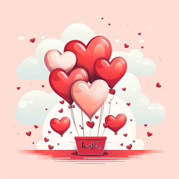 simple happy valentines day celebration design