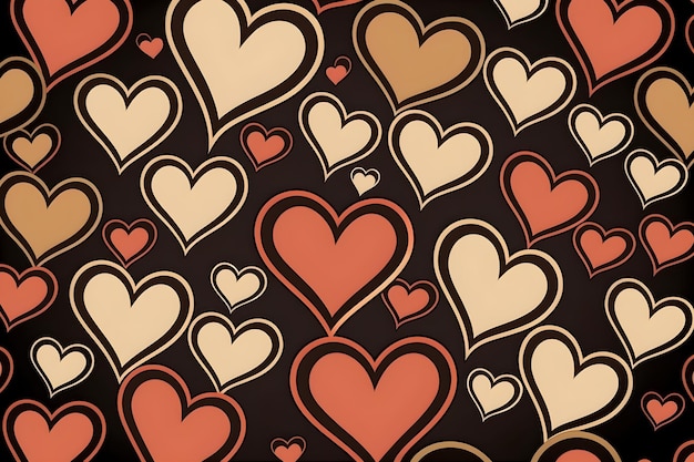 Simple hearts pattern background