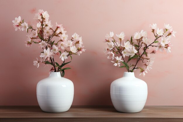 Simple Home Chic Blank Frame and Elegant Flower Vases