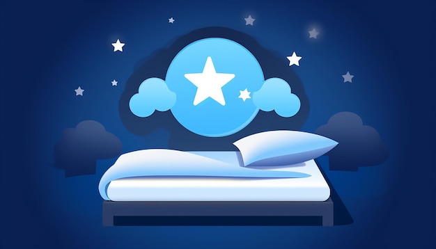 Photo a simple icon for sleep review that is rated by emojies