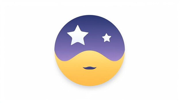 Photo a simple icon for sleep review that is rated by emojies