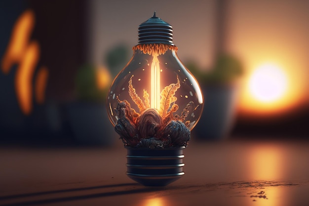 Simple idea concept image of a light bulb