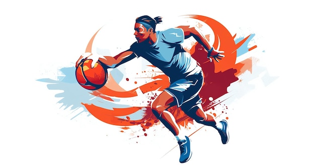 Simple illustration of an athlete