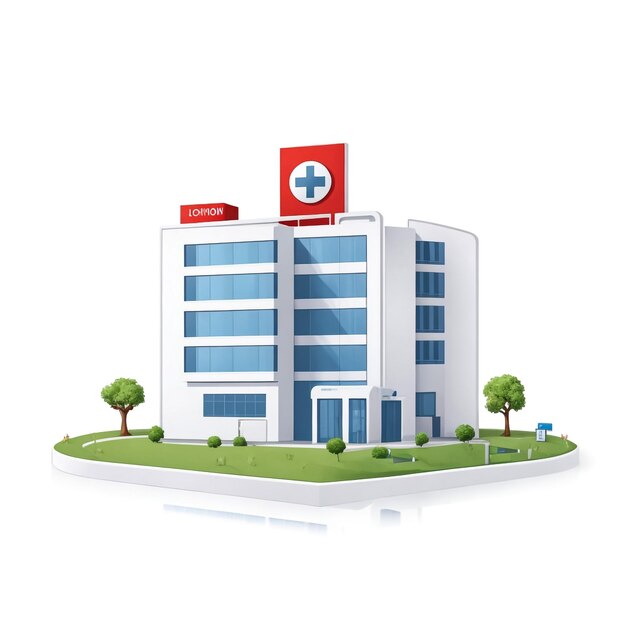 A simple illustration of a hospital