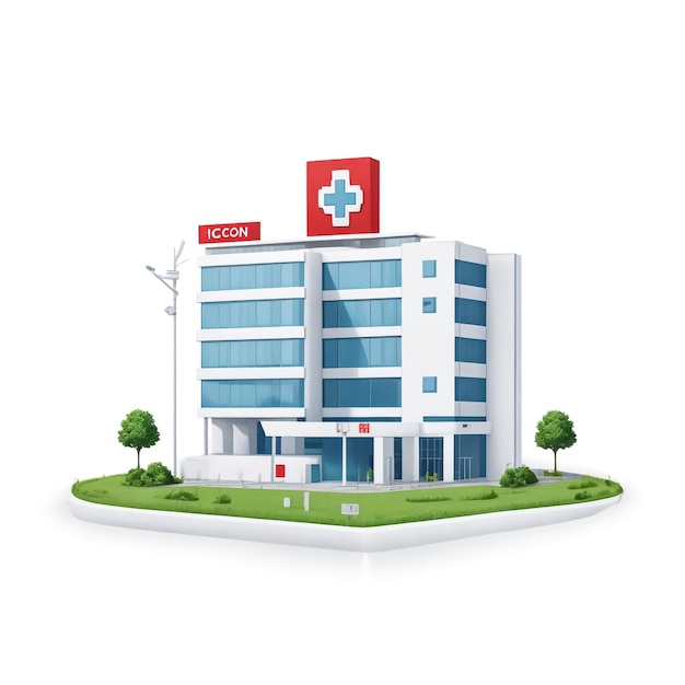 A simple illustration of a hospital