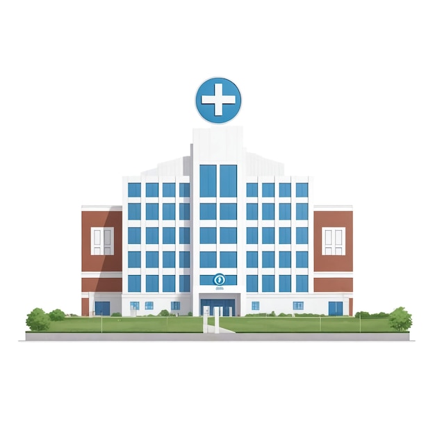 A simple illustration of a hospital