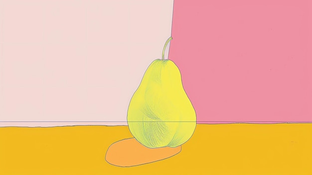 Photo a simple illustration of a pear