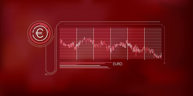 Photo a simple infographic about the fall of the euro price