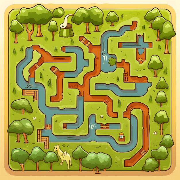 Simple kids maze puzzle