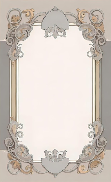 Foto semplico bordo di linea marrone chiaro e grigio con centro vuoto sfondo vintage shabby chic