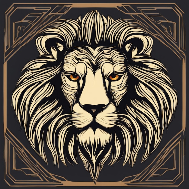 Simple lion logo vector art