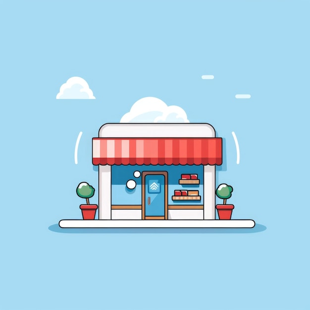 Premium AI Image | Simple logo of Cell phone store flat design ...