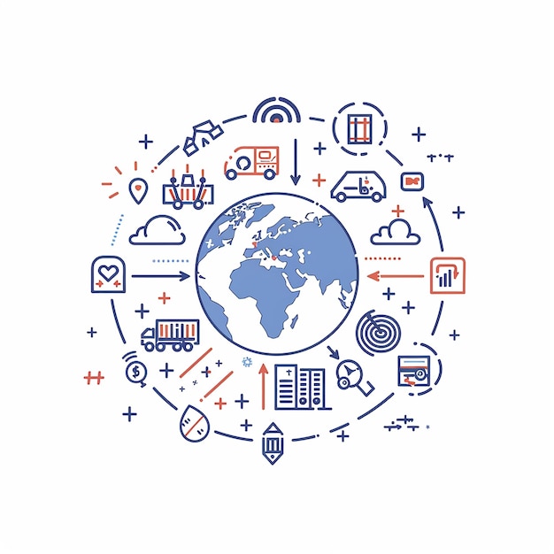 simple logo for a global supply chain communication group