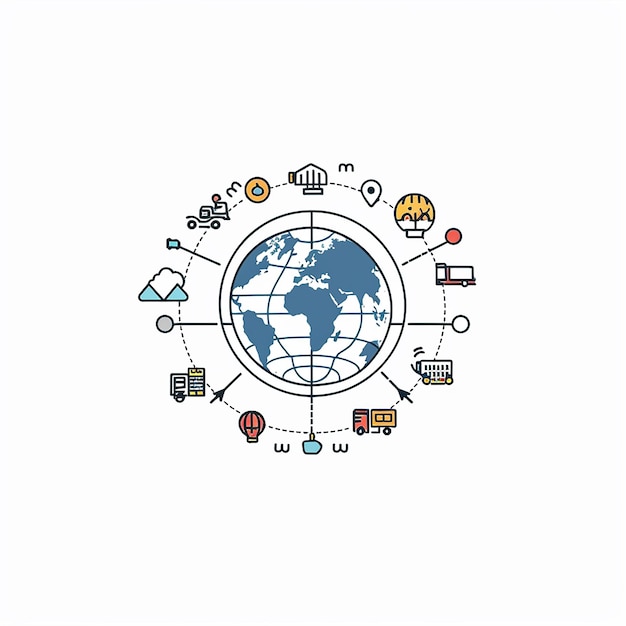 simple logo for a global supply chain communication group