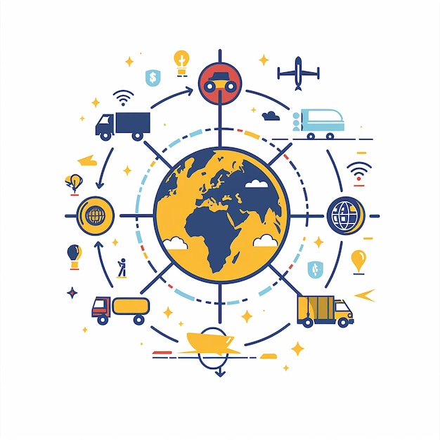 simple logo for a global supply chain communication group