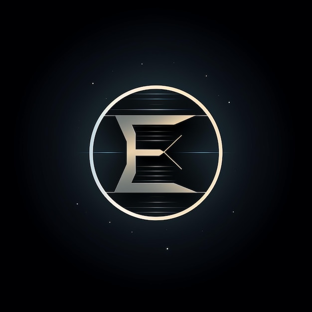 文字Eのシンプルなロゴ