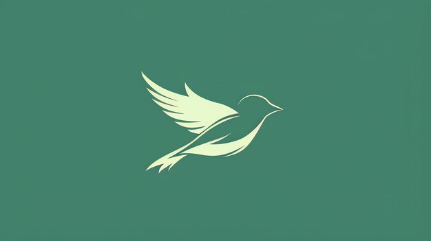 푸른색 배경 에 있는 단순 한 미니멀리즘적 인 새 로고