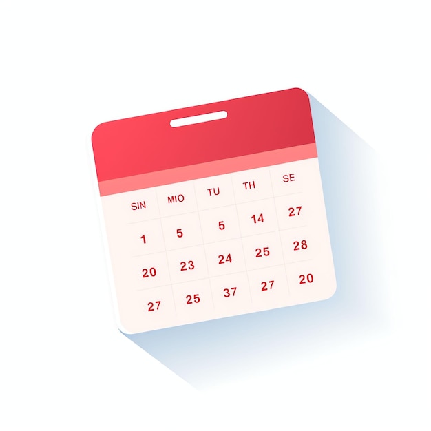 Foto una semplice icona minimalista del calendario