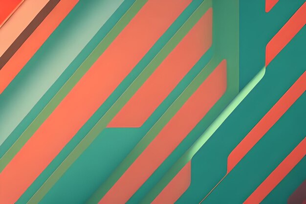 Simple minimalist retro color trendy background abstract colorful wallpaper and backdrop Artistic digital art 3d rendering element design material