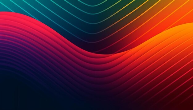 Simple minimalist retro color trendy background abstract colorful wallpaper and backdrop Artistic digital art 3d rendering geometric line stripe bar element design material wave