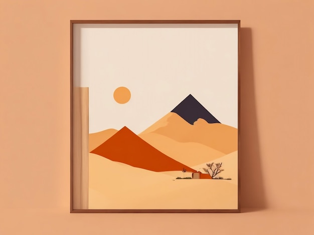 A simple minimalistic art with mild colors