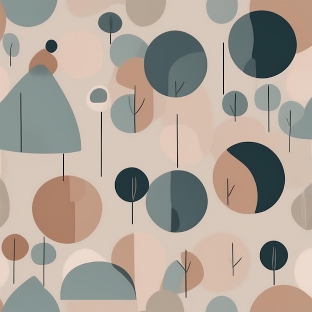 A Simple Minimalistic Art With Mild Colours Using Boho Style 3d 4k