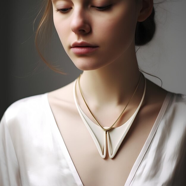 Simple Minimalistic and Organic Structure Necklace Made