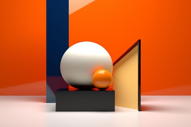 Simple Modern Abstract 3D Render Background