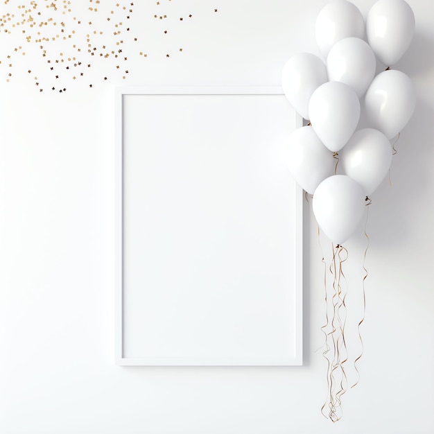 Simple outline birthday white background