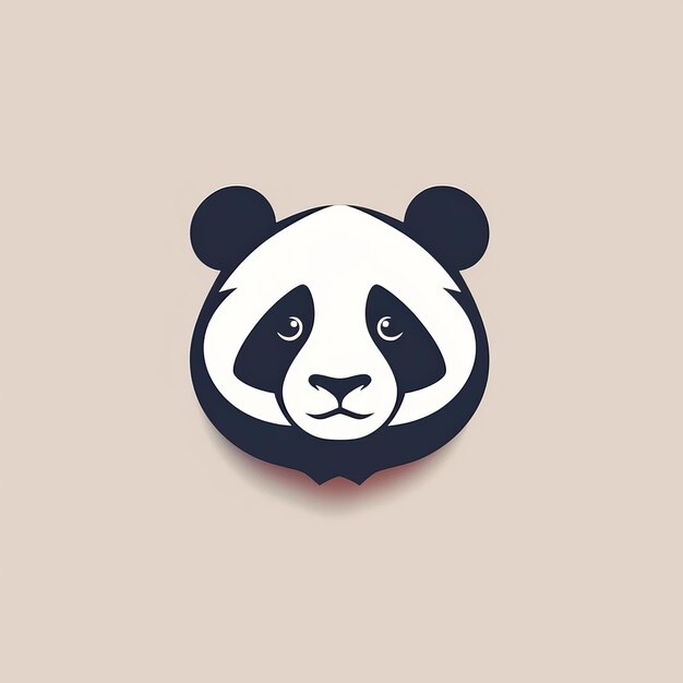 Simple Panda Head Logo Design