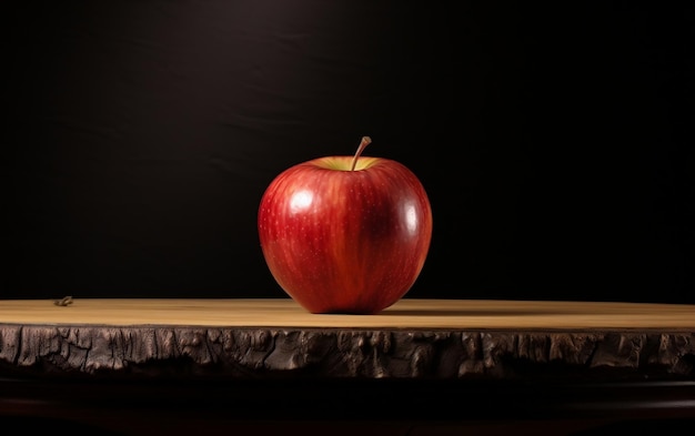 Simple Pleasures Apple on a Table Generative AI