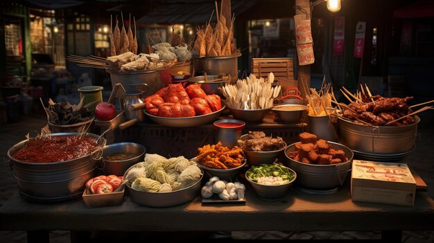 Premium AI Image | Simple and Popular Street Food