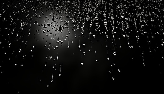 Simple Rain drops effect on black background