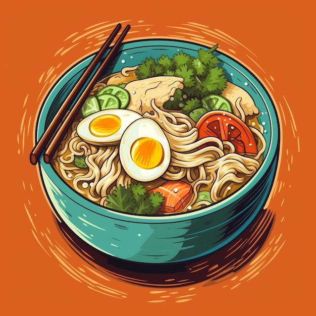 Simple ramen illustration