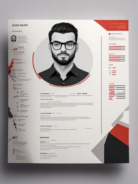 Photo simple resume template cv design