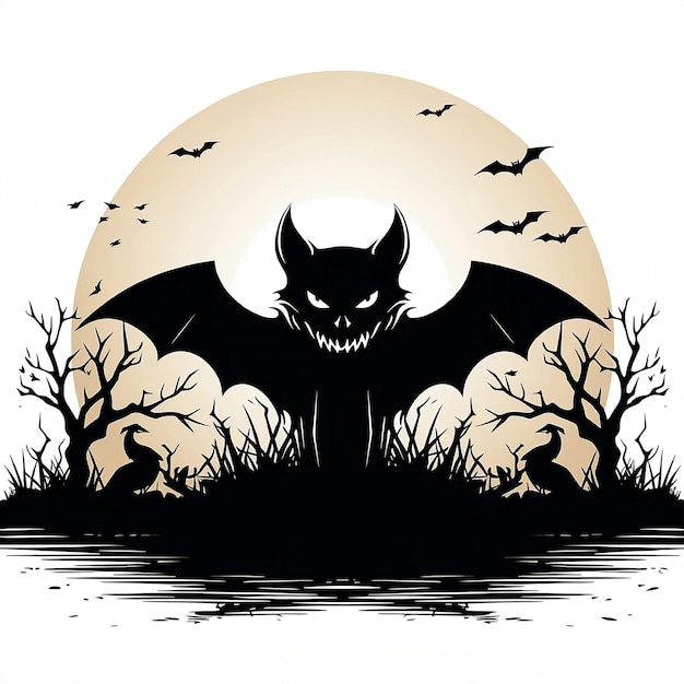 Foto simple_sketch_of_haloween_bat