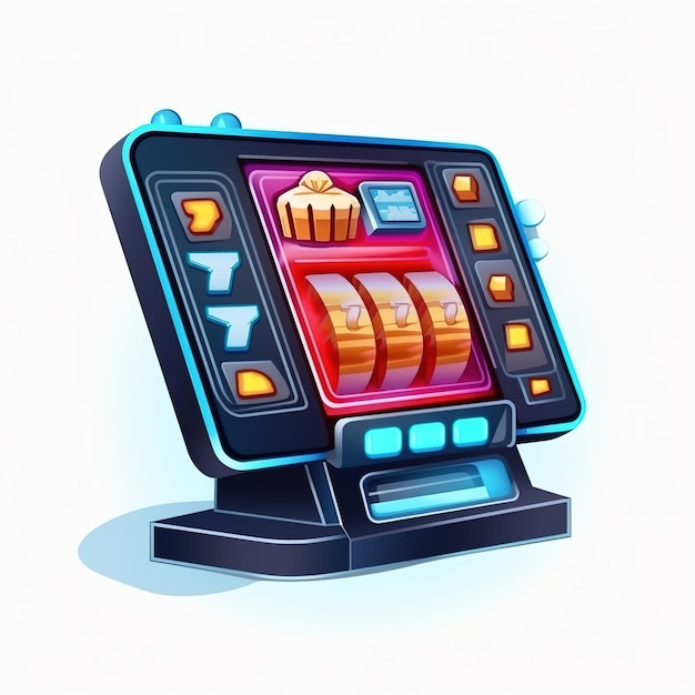 Photo a simple slot machine casino game