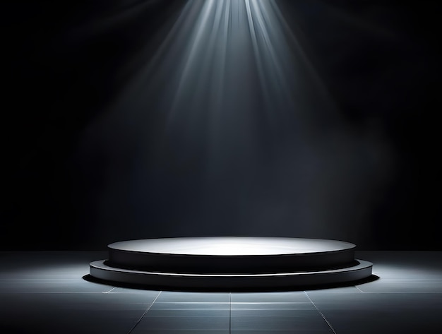 Simple stage podium spotlight background