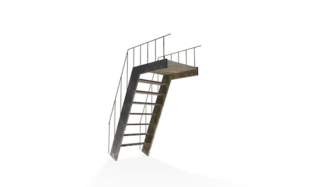 Simple stair display 3D rendering