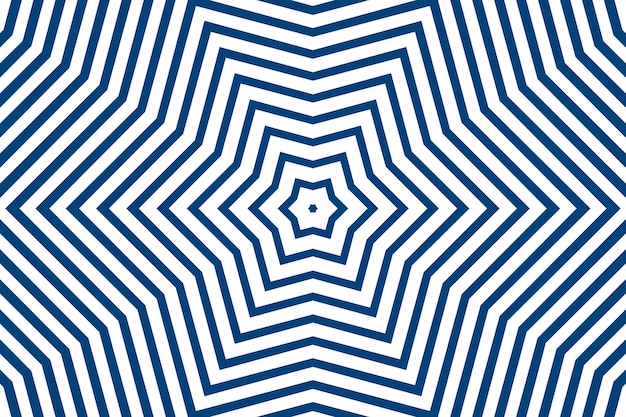 Simple straight blue line stripes of different design shapes on a white background. Geometric stripes, kaleidoscope